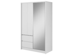 Przesuwna szafa z lustrem i szufladami CERES 130cm