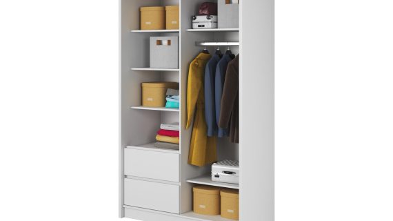 Przesuwna szafa z lustrem i szufladami CERES 130cm - obrazek 6