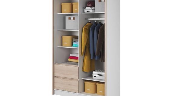 Przesuwna szafa z lustrem i szufladami CERES 130cm - obrazek 7