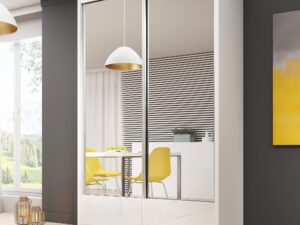 miniaturka Przesuwna szafa z lustrzanymi frontami ESKULAP II 150 cm