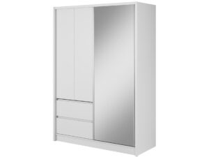 Przesuwna szafa z lustrem i szufladami CERES 150cm