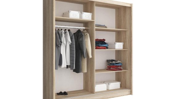 Szafa na ubrania z kwadratowym lustrem ZEFIR IX 180cm - obrazek 4