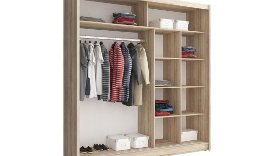 Szafa 200 cm z Lustrem Dwudrzwiowa Przesuwna PROZERPIA - obrazek 5
