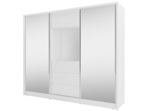 Pojemna szafa z lustrem i wnęką TV SEZAR