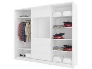 miniaturka Pojemna szafa z lustrem i wnęką TV SEZAR