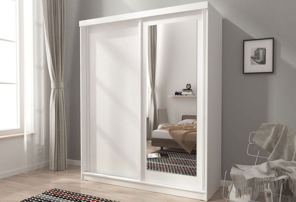 Szafa 200 cm z Lustrem Dwudrzwiowa Przesuwna PROZERPIA - obrazek 4