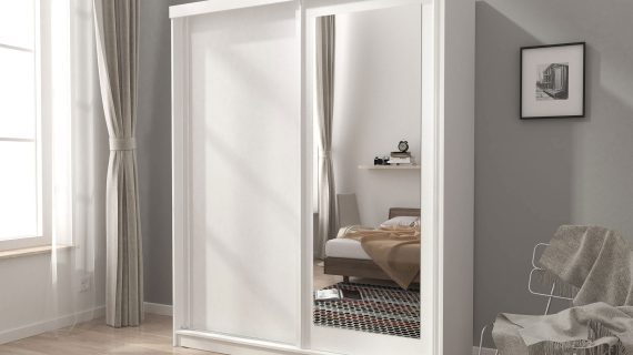 Szafa 200 cm z Lustrem Dwudrzwiowa Przesuwna PROZERPIA - obrazek 4