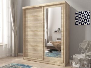 miniaturka Szafa 200 cm z Lustrem Dwudrzwiowa Przesuwna PROZERPIA