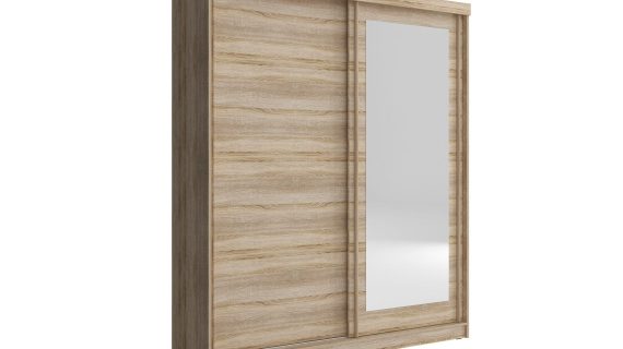Szafa 200 cm z Lustrem Dwudrzwiowa Przesuwna PROZERPIA - obrazek 2