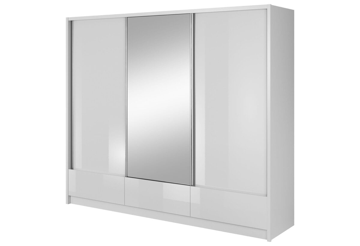 Pojemna Przesuwna Szafa 250cm z Lustrem ESKULAP I