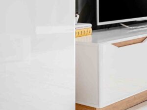 miniaturka Biała Meblościanka LED Nowoczesna Olivia