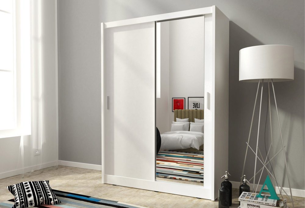 Dwudrzwiowa szafa przesuwna z lustrem FEBUS 150cm - obrazek 6