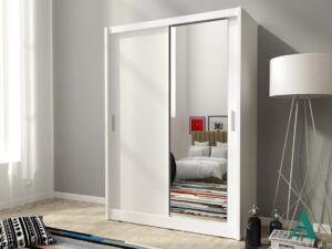 miniaturka Dwudrzwiowa szafa przesuwna z lustrem FEBUS 150cm