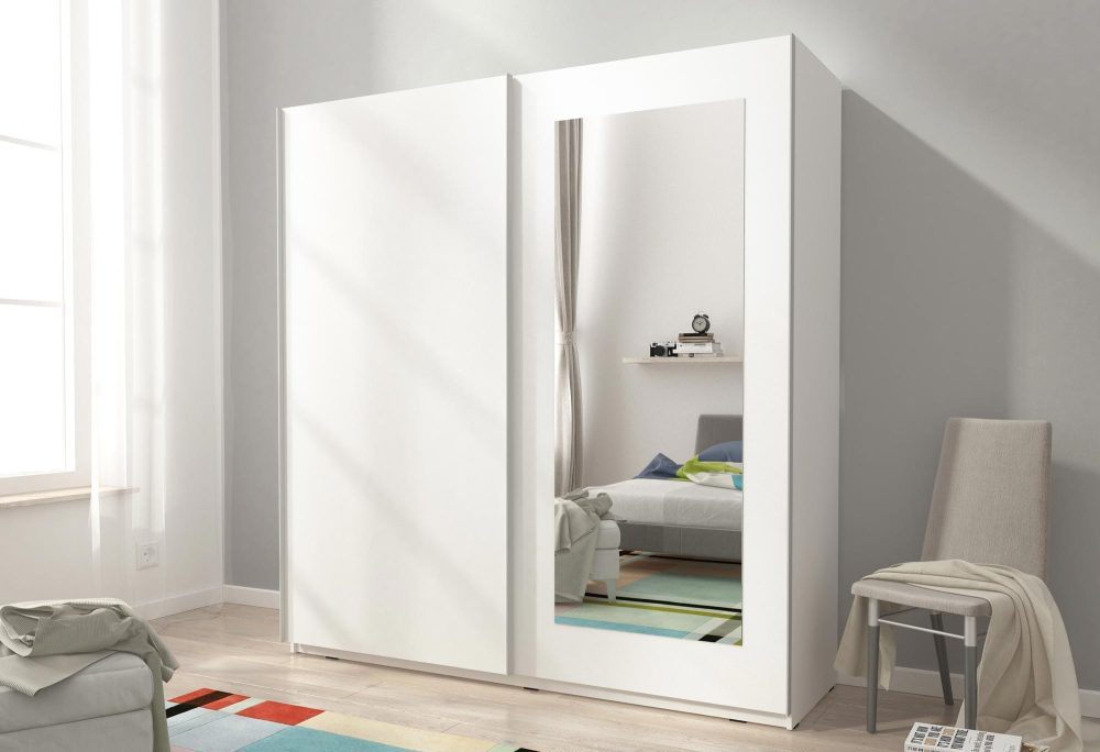 Przesuwna dwudrzwiowa szafa z lustrem WESTA VIII 150cm - obrazek 4