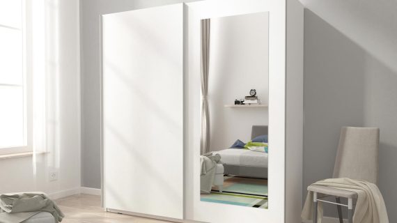 Przesuwna dwudrzwiowa szafa z lustrem WESTA VIII 150cm - obrazek 4