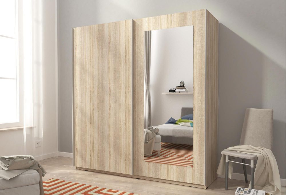 Przesuwna dwudrzwiowa szafa z lustrem WESTA VIII 150cm - obrazek 5