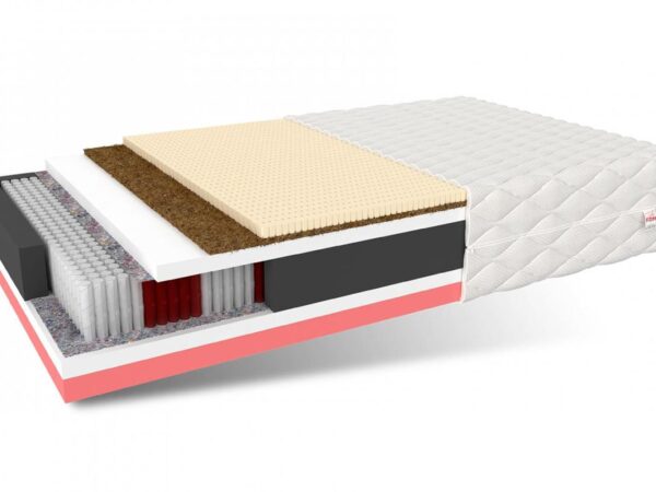 Zdjęcie struktury pianki memory z niebieskimi drobinami, pianka chłodząca