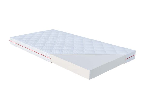 Materac z warstwą lateksową i pokrowcem pikowanym