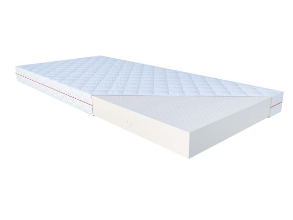 Pokrowiec materaca z przeszyciem w romby – detal struktury