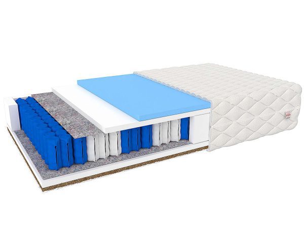 Materac z podwójną warstwą kokosu i sprężynami multipocket