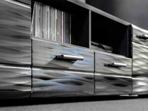 miniaturka Czarna Meblościanka RTV 260 cm Mia