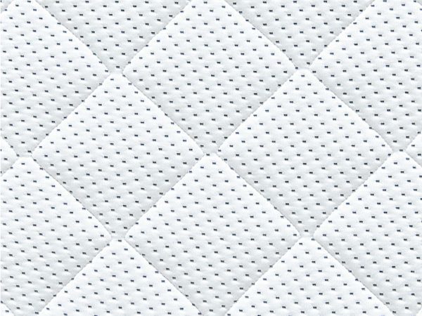 Pokrowiec materaca z haftem w romby i przeszyciami