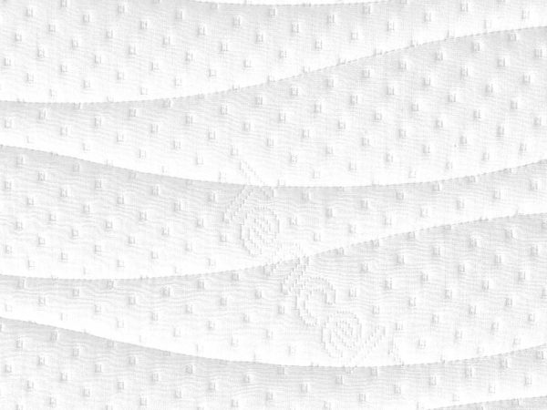 Struktura pokrowca z motywem roślinnym i wypukłym haftem