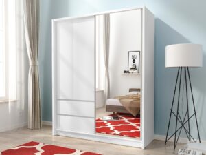 miniaturka Przesuwna szafa z lustrem i szufladami CERES 150cm