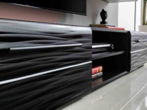 miniaturka Czarna Meblościanka 240 cm z LED Chloe 1