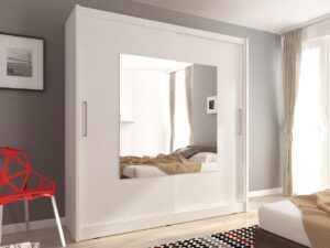 miniaturka Szafa na ubrania z kwadratowym lustrem ZEFIR IX 180cm