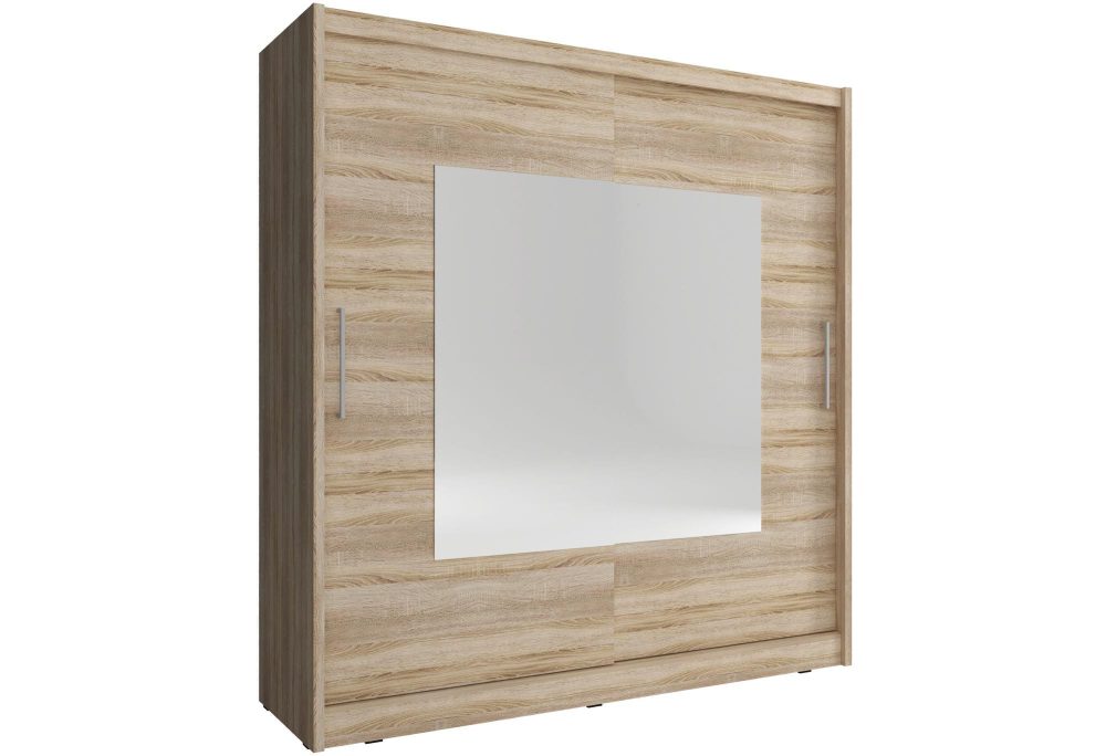 Szafa na ubrania z kwadratowym lustrem ZEFIR IX 180cm - obrazek 3