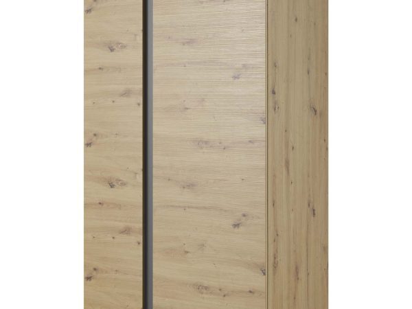 Szafa dąb artisan z pionowym czarnym akcentem