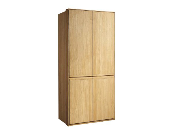 Szafa dwudrzwiowa bez uchwytów z drewna dębowego