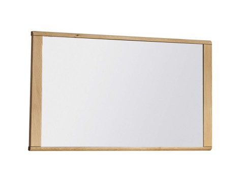 Lustro w dębowej ramie w stylu skandynawskim