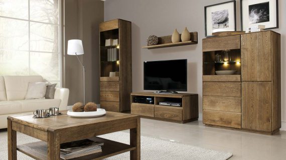 miniaturka Drewniany Stolik Kawowy z Półką Tacoma