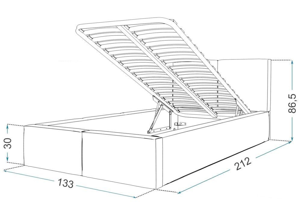Łóżko młodzieżowe 120x200 Luanda - obrazek 19
