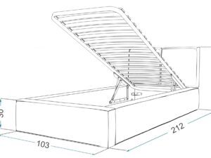 miniaturka Młodzieżowe łóżko 90×200 Luanda