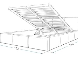 miniaturka Łóżko tapicerowane 140×200 Luanda