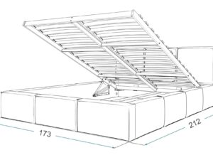 miniaturka Łóżko tapicerowane 160×200 Luanda