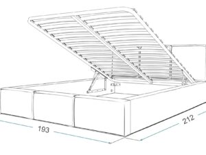 miniaturka Łóżko tapicerowane 180×200 Luanda