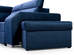 miniaturka Turkusowy Narożnik Z Pufą I Schowkiem FERRAZ