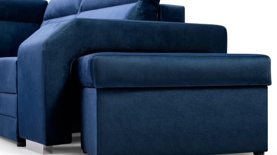 miniaturka Turkusowy Narożnik Z Pufą I Schowkiem FERRAZ