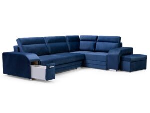 miniaturka Turkusowy Narożnik Z Pufą I Schowkiem FERRAZ