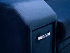 miniaturka Turkusowy Narożnik Z Pufą I Schowkiem FERRAZ