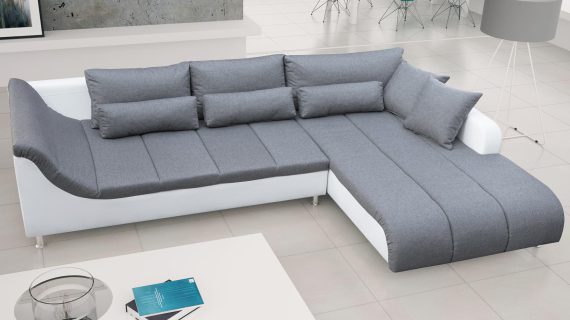 Duży Narożnik 325 Cm Z Poduszkami CHARTUM aranżacja