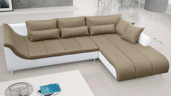 Duży Narożnik 325 Cm Z Poduszkami CHARTUM - obrazek 6