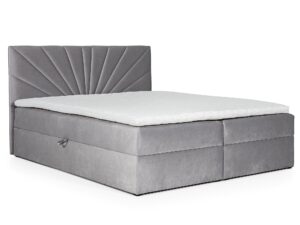Łóżko Tapicerowane Szare NEMURO 4