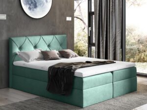 miniaturka Łóżko Tapicerowane Szare MINO