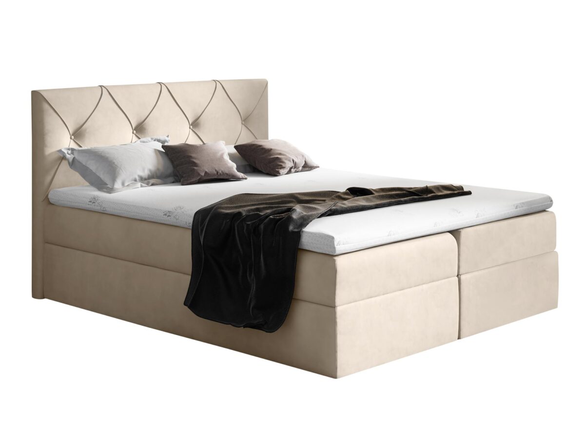 Łóżko Tapicerowane Szare MINO