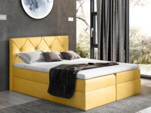 miniaturka Łóżko Tapicerowane Szare MINO